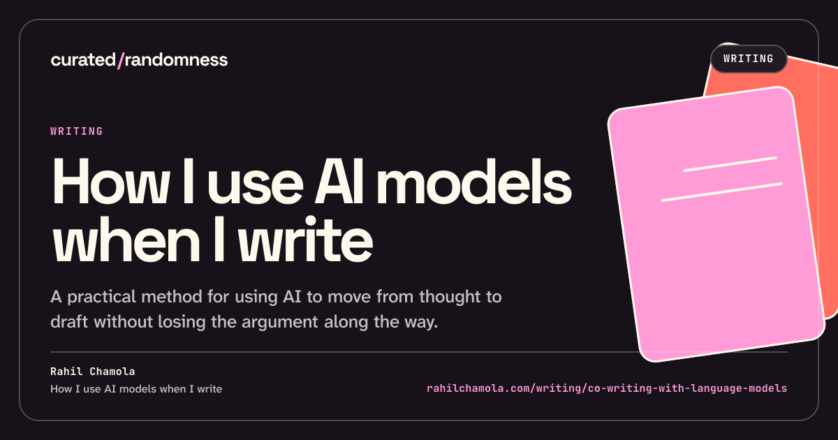 Whole work share artwork for The draft is shared. The point of view is yours., landscape format in dark theme.