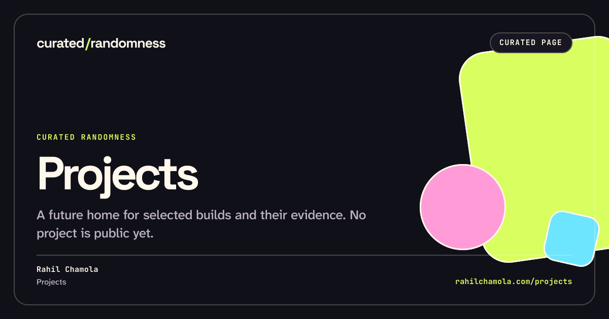 Whole work share artwork for Projects, landscape format in dark theme.